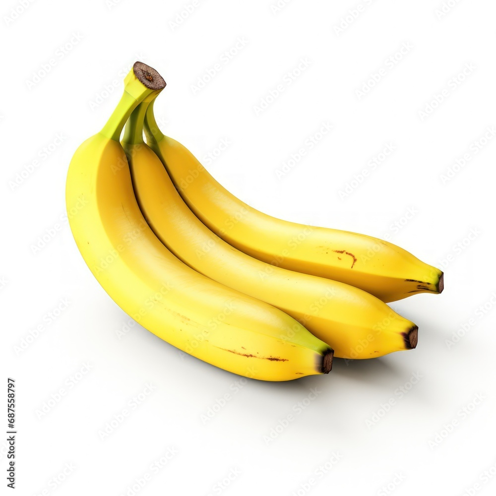 Bunch of bananas isolated on white background