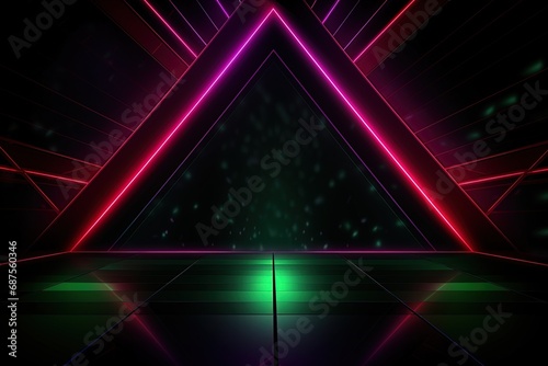 Party Pulse Abstract Neon Waves Fantastic Fusion Neon Lightscape,Neon Dance Floor Background