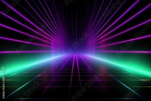 Party Pulse Abstract Neon Waves Fantastic Fusion Neon Lightscape Neon Dance Floor Background