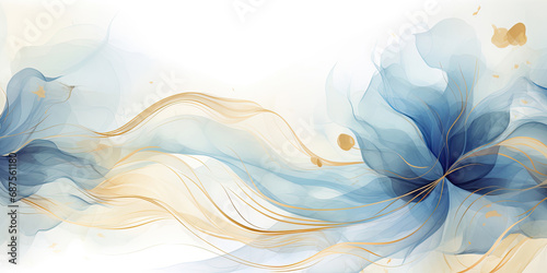 Abstract Azure background. VIP Invitation, wedding and celebration card. © Jyukaruu's Studio