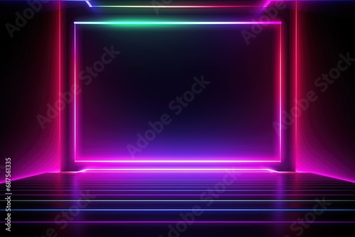 Party Pulse Abstract Neon Waves Fantastic Fusion Neon Lightscape,Neon Dance Floor Background