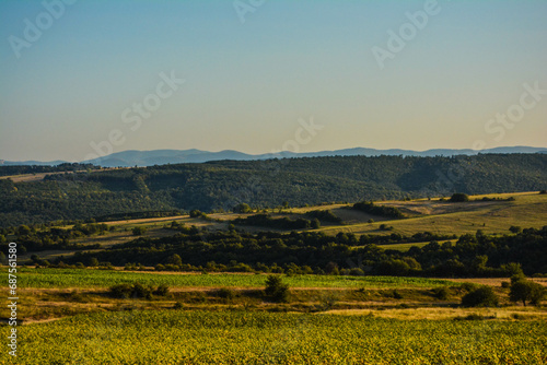 landscape of the hills and mountains