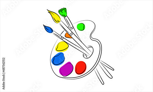 paint artist day color palette artistic illustration