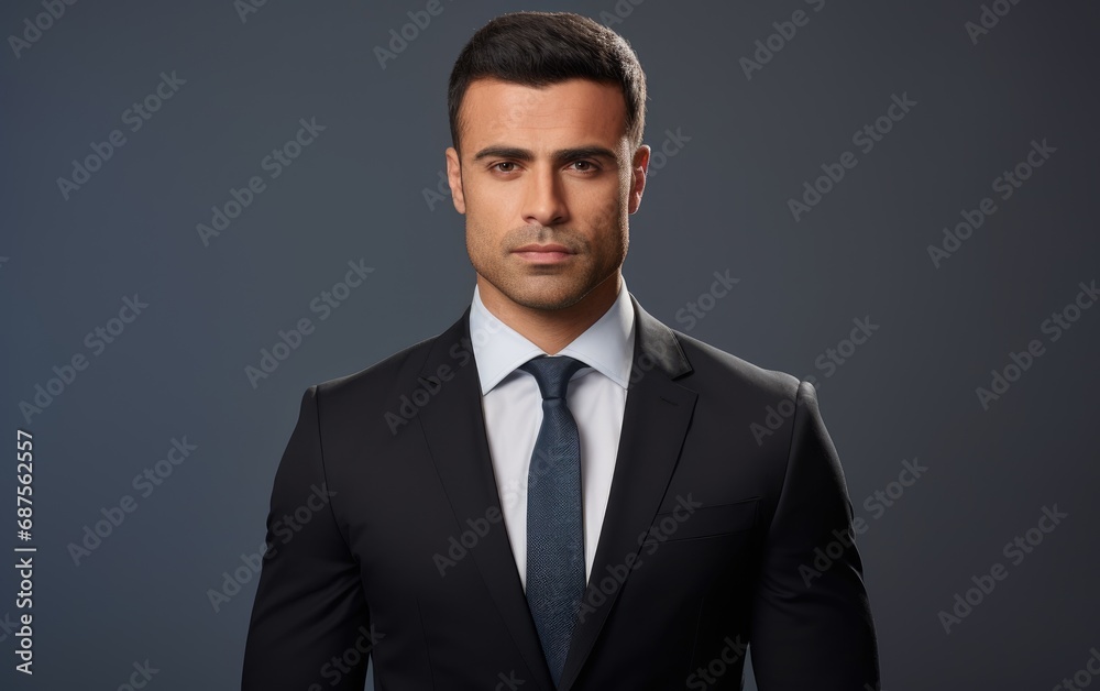 Sharp-Dressed Businessman in Modern Suit Portrait Sharp-Dressed Businessman in Modern Suit Portrait