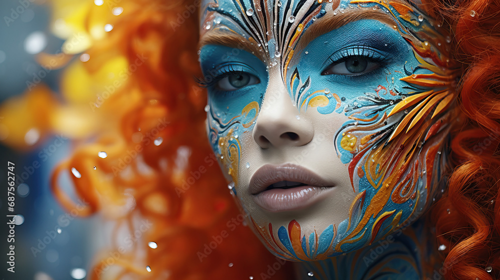 Creative Make-Up: Experiment with creative makeup or face painting, transforming faces into whimsical characters or adding colorful and artistic elements