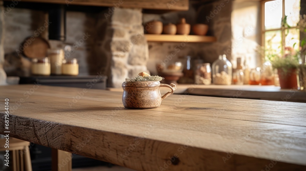 Cozy Rustic Kitchen A Vintage and Inviting Culinary Space.