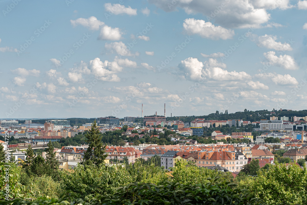 Prague 8 city district panorama view