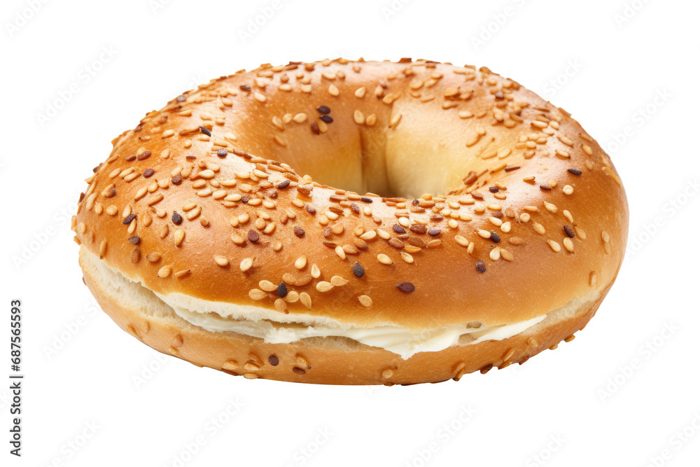 Bagel bread for breakfast isolated on transparent background. Bagel bread for breakfast isolated on transparent background.