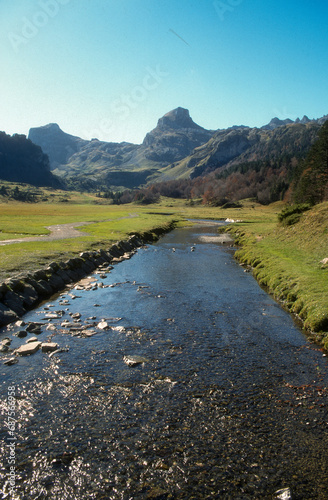 Pic d'Ossau, Gave d'Ossau, Parc national des Pyrénées, 64, Béarn, Pyrénées Atlantiques, France