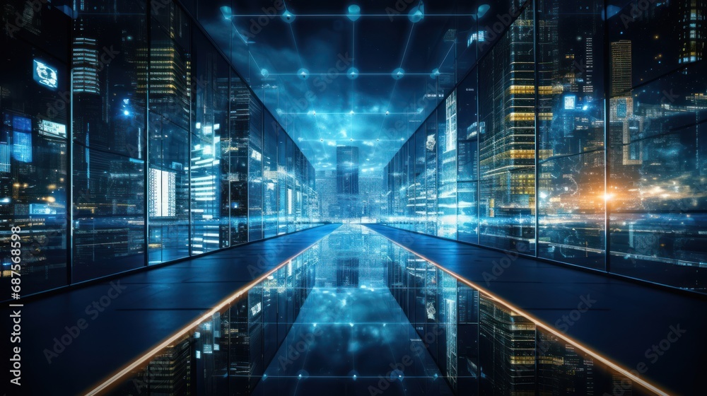 Digital Transformation in IT Background Digital Transformation in IT Background