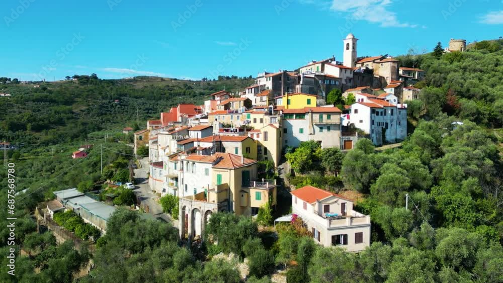 The village of Torrazza in the province of Imperia, Liguria, Italy The village of Torrazza in the province of Imperia, Liguria, Italy