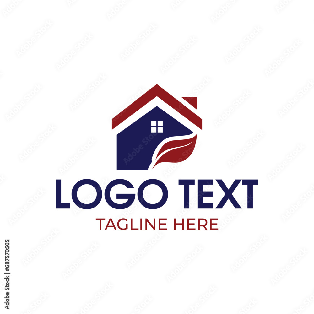 House leaf logo design vector House leaf logo design vector