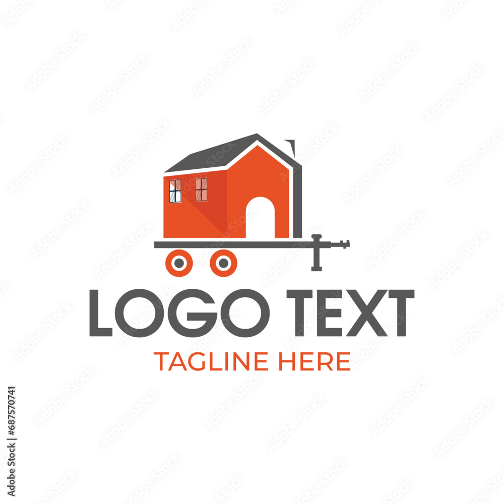 Tiny house logo design vector Tiny house logo design vector