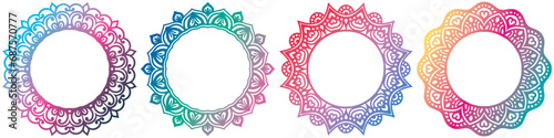 Tableau sur toile mandala circle elements, art frame design, ornamental art circle elements