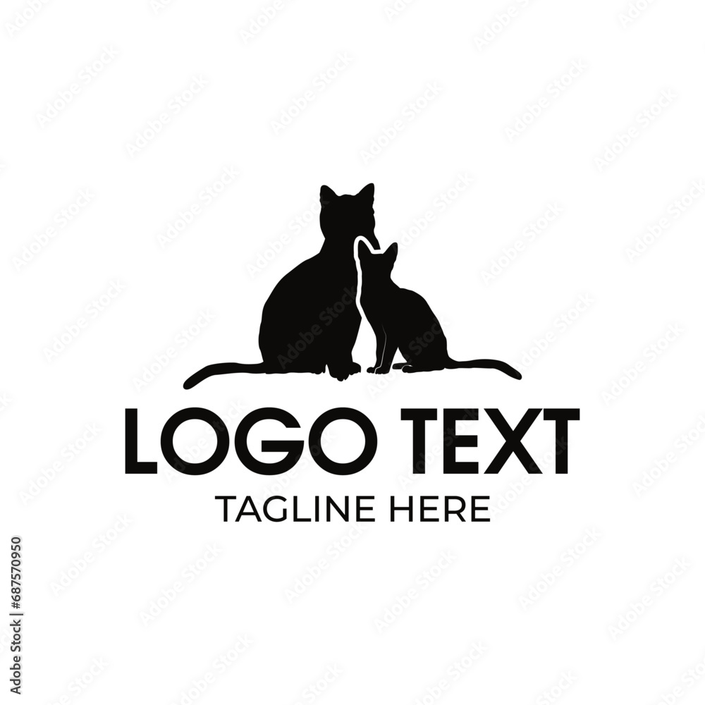 cat silhouette logo design vector cat silhouette logo design vector