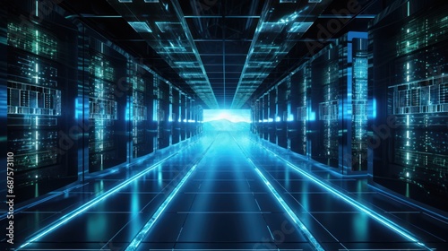 Futuristic Data Center Visualization