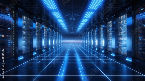 Futuristic Data Center Visualization