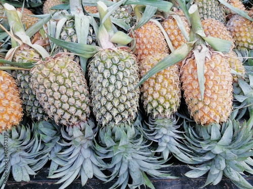 pineapples at the market