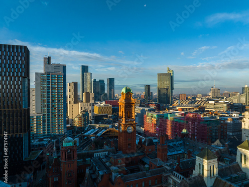 Clocktower and Downtown Manchester 9