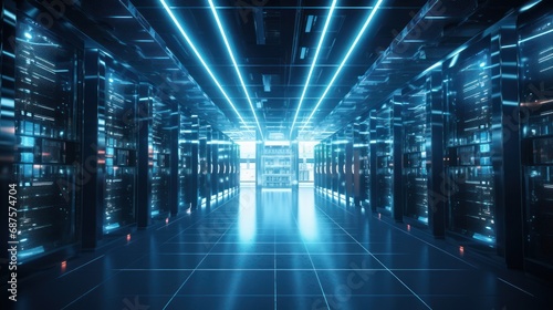 Futuristic Data Center Visualization