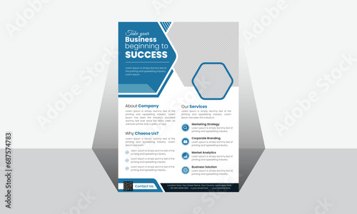 New  Modern Corporate Business Flyer and Poster Template Design 