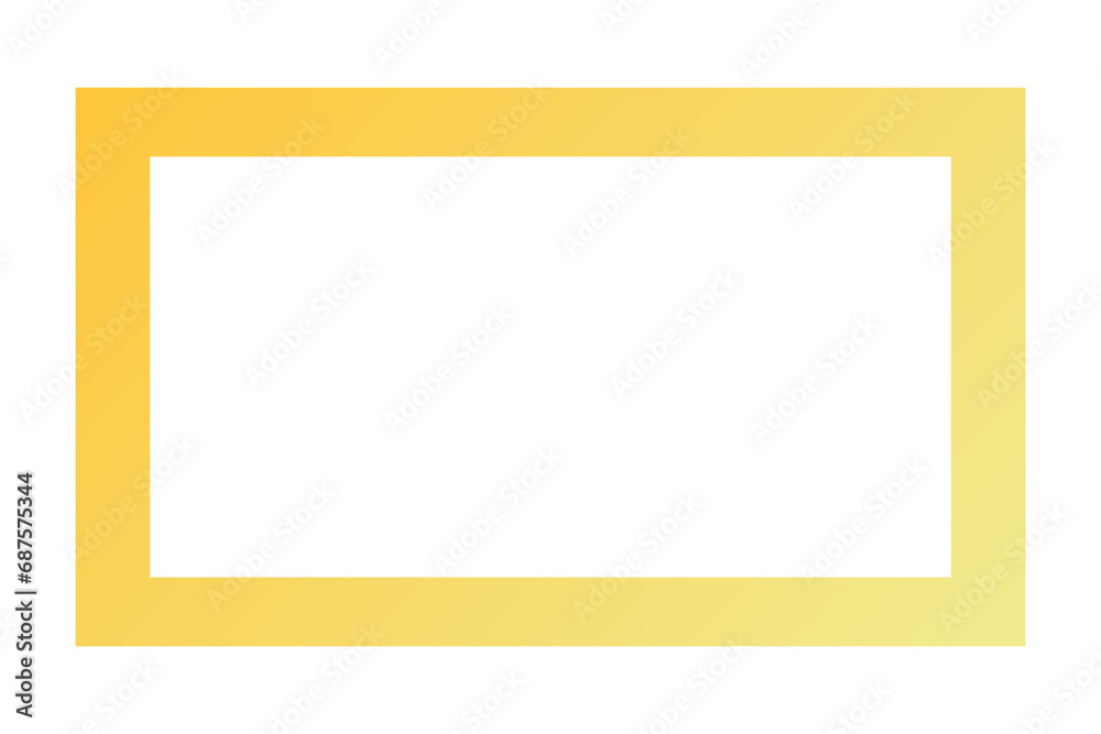 Abstract yellow gradient frame on transparent background Abstract yellow gradient frame on transparent background