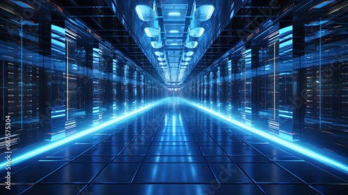 Futuristic Data Center Visualization