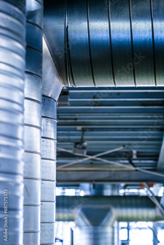 industrial steel tube of a ventilation system