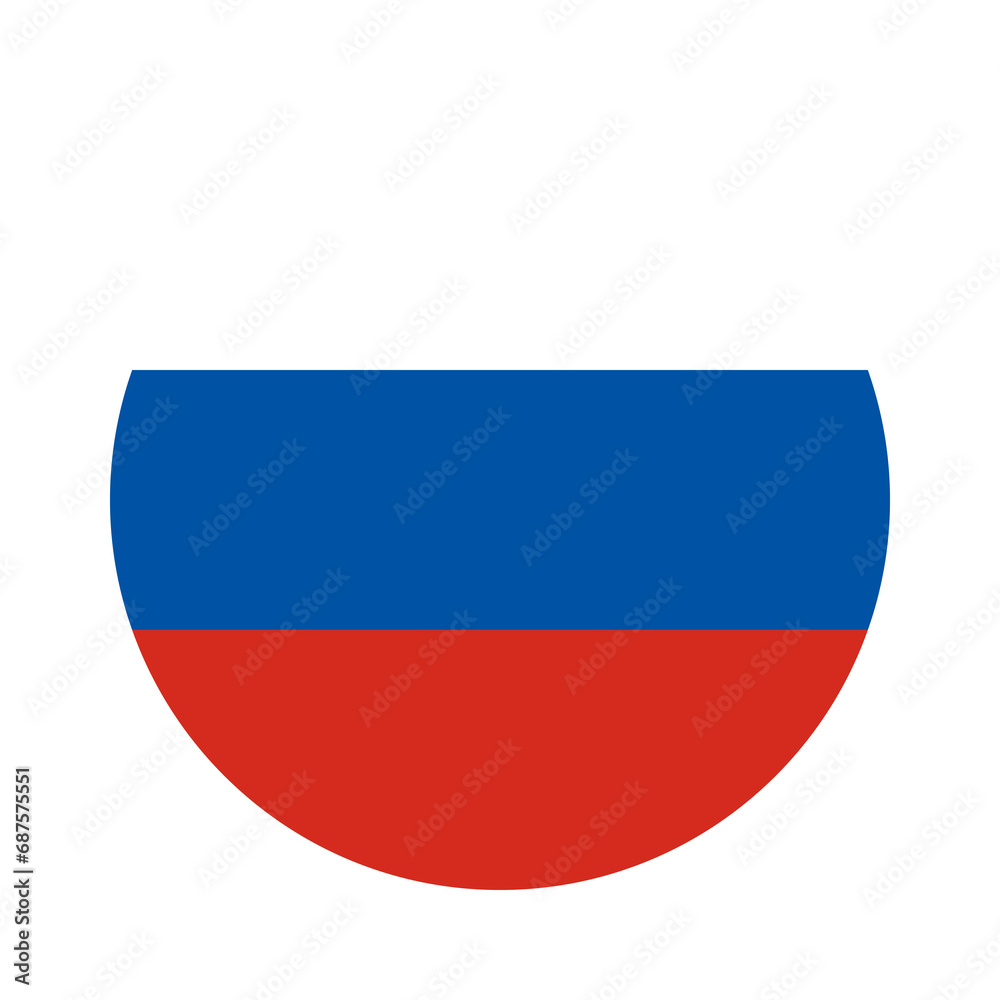 Fototapeta premium Russian flag on transparent background