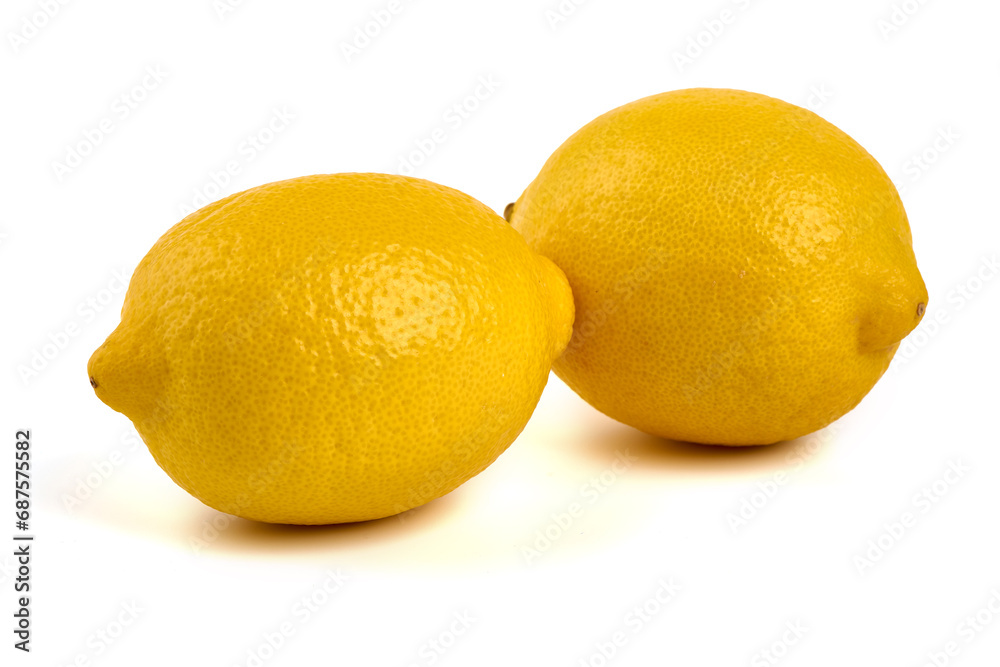 Fresh lemon fruits, isolated on white background. Fresh lemon fruits, isolated on white background.