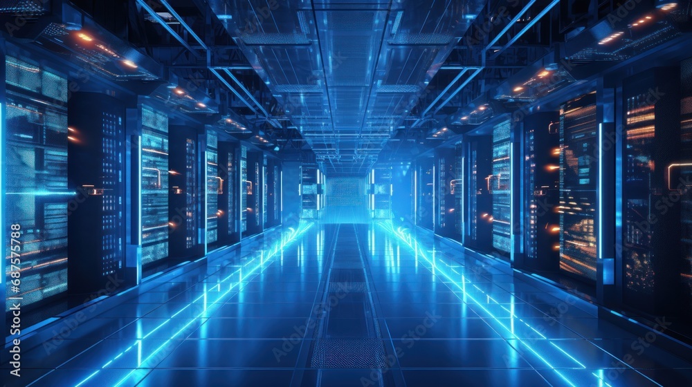Futuristic Data Center Visualization Futuristic Data Center Visualization