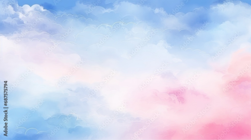 Abstract cloud watercolor paint brush background