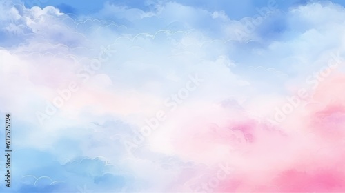 Abstract cloud watercolor paint brush background © tonstock