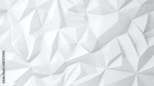 White low poly background texture. photo