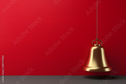 Bell on background space for text.