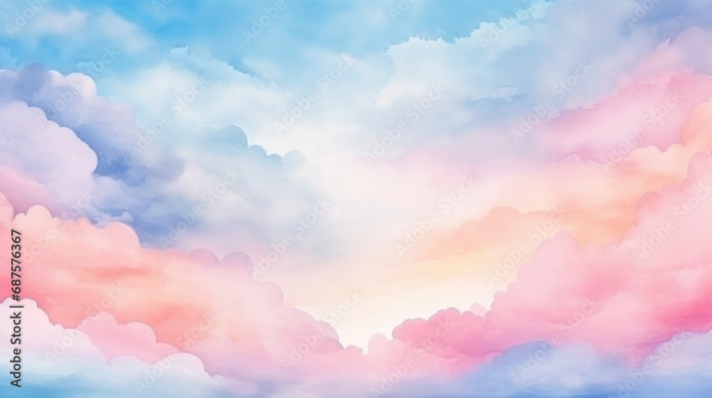 Abstract cloud watercolor paint brush background Abstract cloud watercolor paint brush background