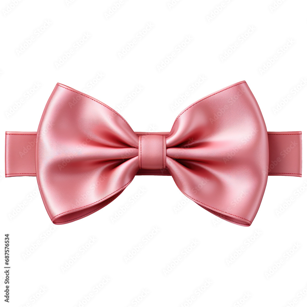 pink ribbons tied in a bow on white background  professional photography
