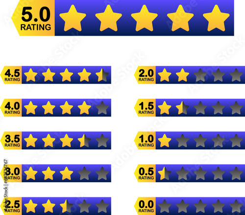 Free vector star rating