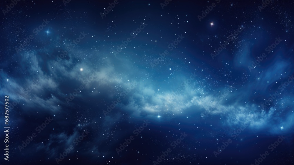 Panorama space scene with stars in the galaxy