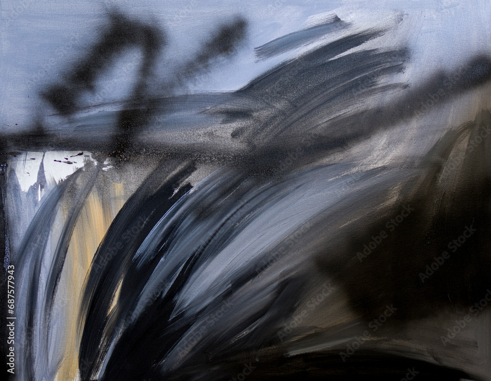 Abstract contemporary art in grey, black and beige for prints, wall art, packaging etc. multimedia abstract background