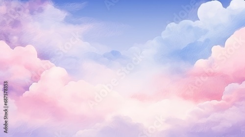 Abstract cloud watercolor paint brush background