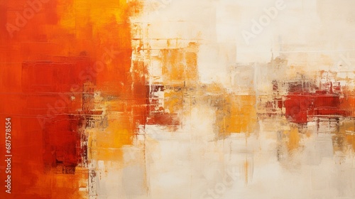 an artful composition where vibrant red and orange hues collide and blend, evoking a sense of passionate energy in the abstract backdrop.