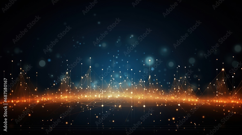Fototapeta premium Futuristic Digital Innovation Concept Show Particle Abstract Background