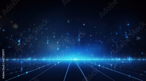 Futuristic Digital Innovation Concept Show Particle Abstract Background