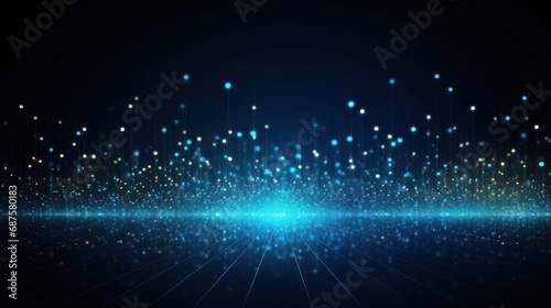 Futuristic Digital Innovation Concept Show Particle Abstract Background