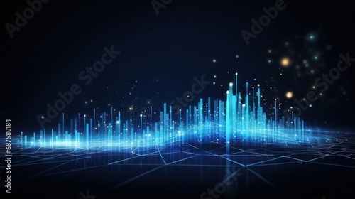 Futuristic Digital Innovation Concept Show Particle Abstract Background © Damian Sobczyk
