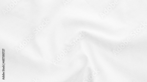Organic Fabric cotton backdrop White linen canvas crumpled natural cotton fabric Natural handmade linen top view background  organic Eco textiles White Fabric linen texture photo