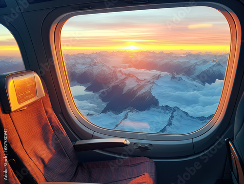 Window view from plane window 