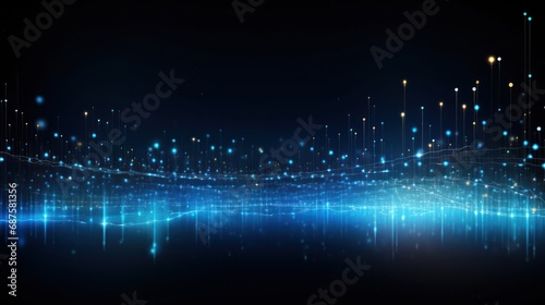 Modern IT Technology Show Evolving Particle Abstract Background