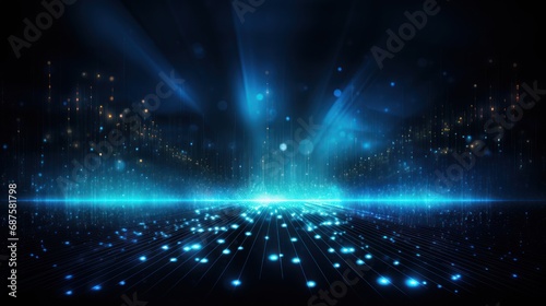 Modern IT Technology Show Evolving Particle Abstract Background © Damian Sobczyk